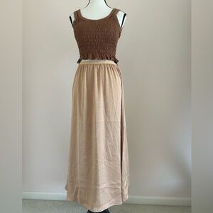 NEW Beige Maxi Skirt
